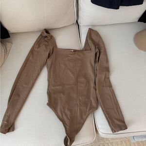 Babaton Tan Bodysuit